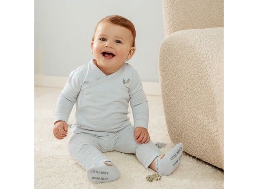 T-shirt overslag lange mouw  Baby Blue