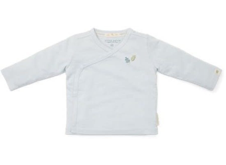 T-shirt overslag lange mouw  Baby Blue