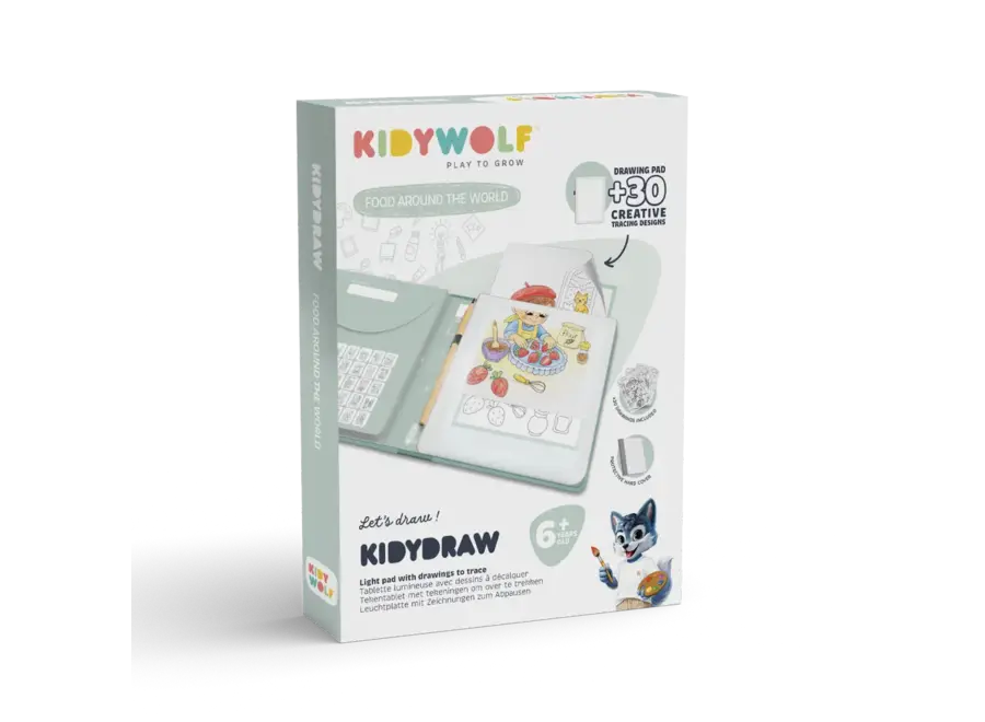 KIDYDRAW PAD Verlichte tekentafel Food