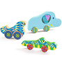 houten puzzel puzz & roll bariolo - 9st