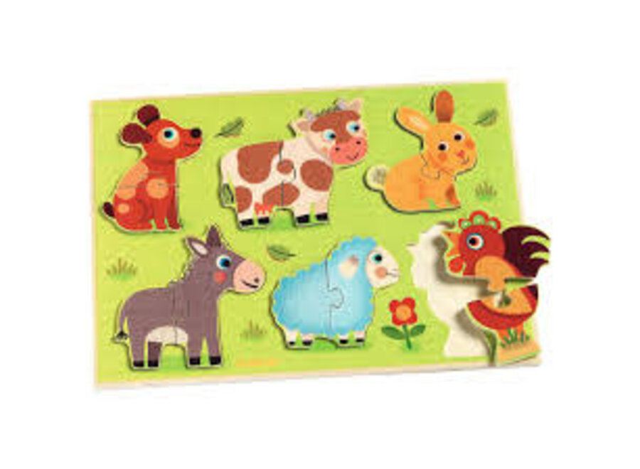 puzzel boerderijdieren (6x2st)