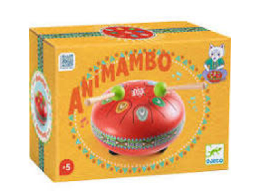 tongtrommel animambo - rood - Ø15 cm