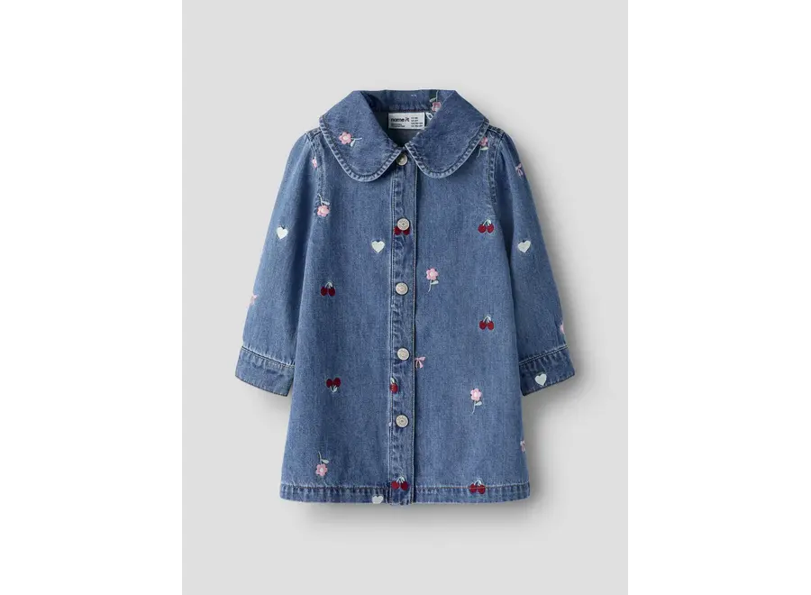 Jeans jurk Emily - Cherry / Heart dress