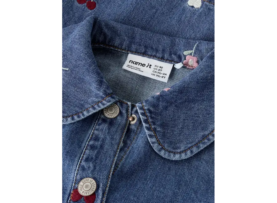 Jeans jurk Emily - Cherry / Heart dress