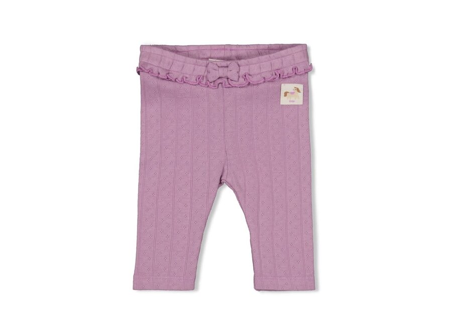 Legging pointelle rib - Flower Ranch - Violet