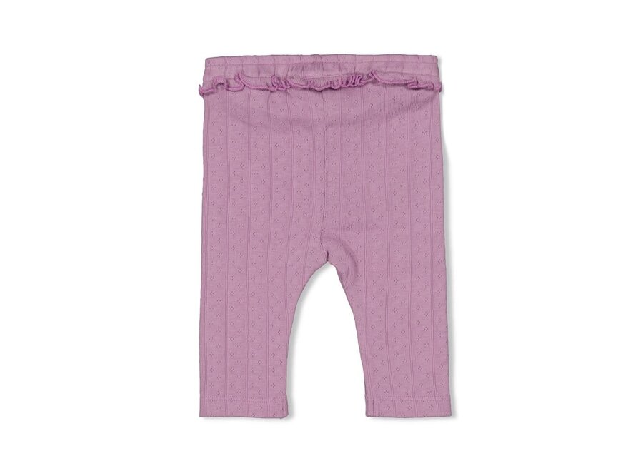 Legging pointelle rib - Flower Ranch - Violet