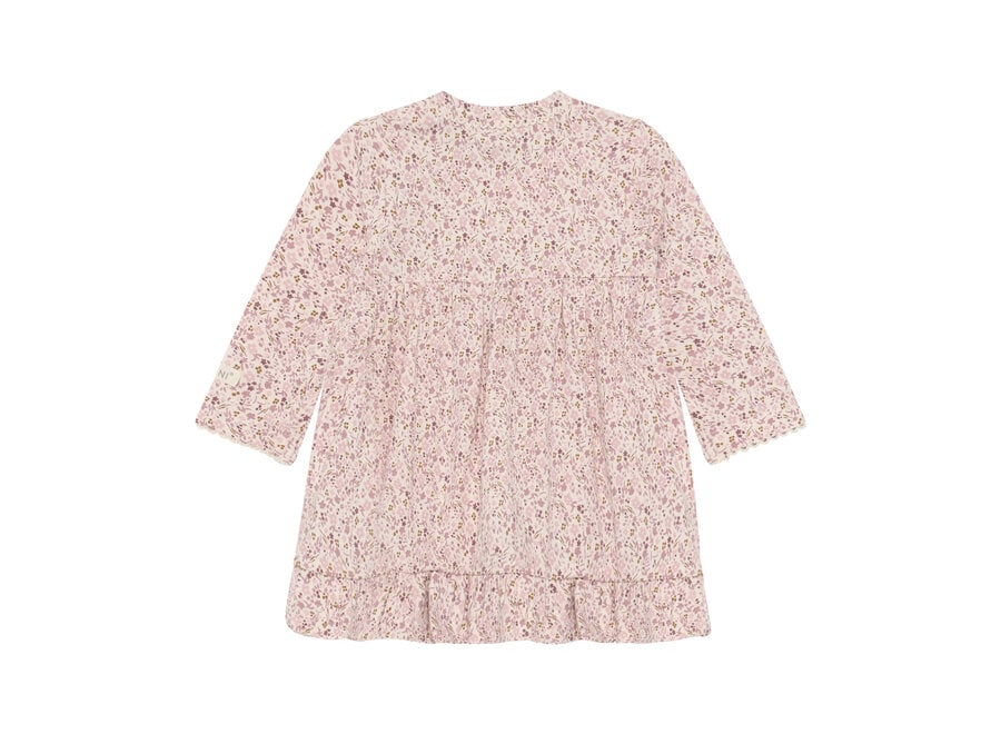 Body Dress LS bloemetje - Pale Lilac