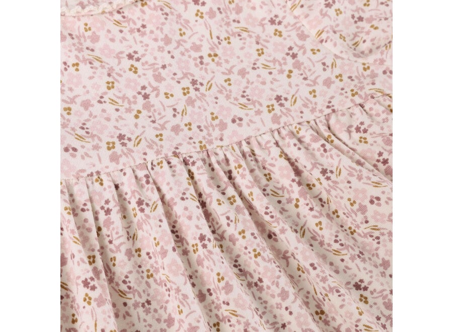 Body Dress LS bloemetje - Pale Lilac