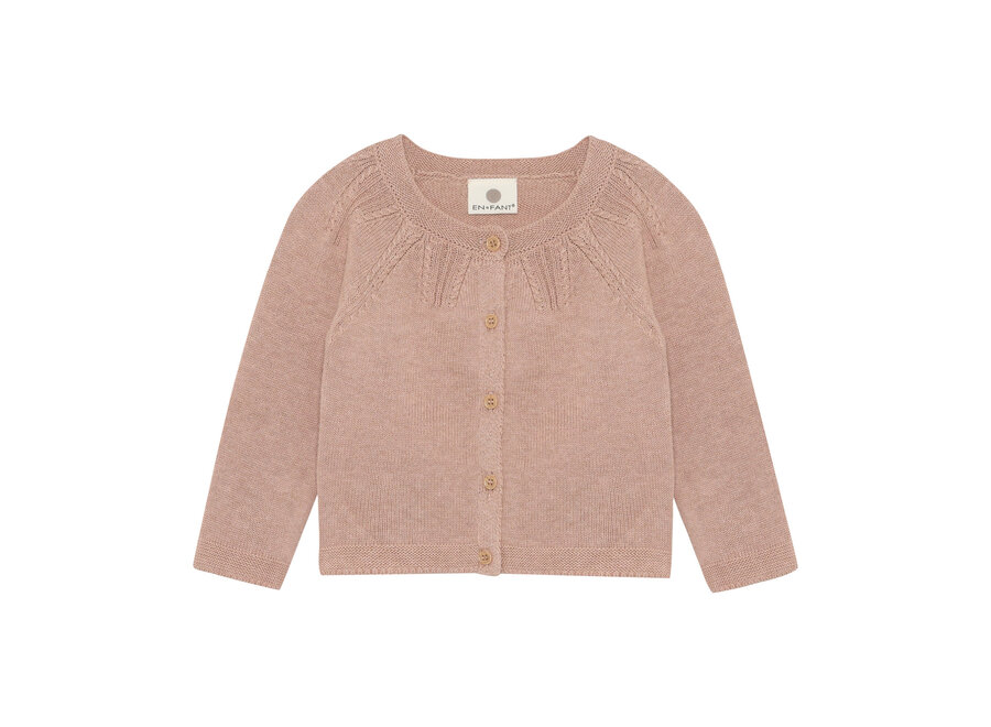 Cardigan Knit - Adobe Rose