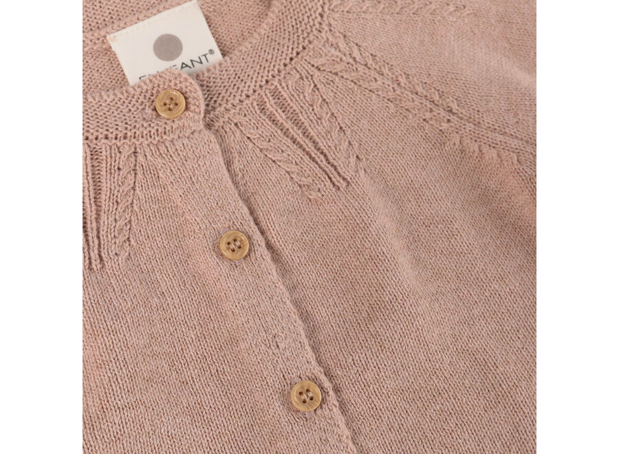 Cardigan Knit - Adobe Rose