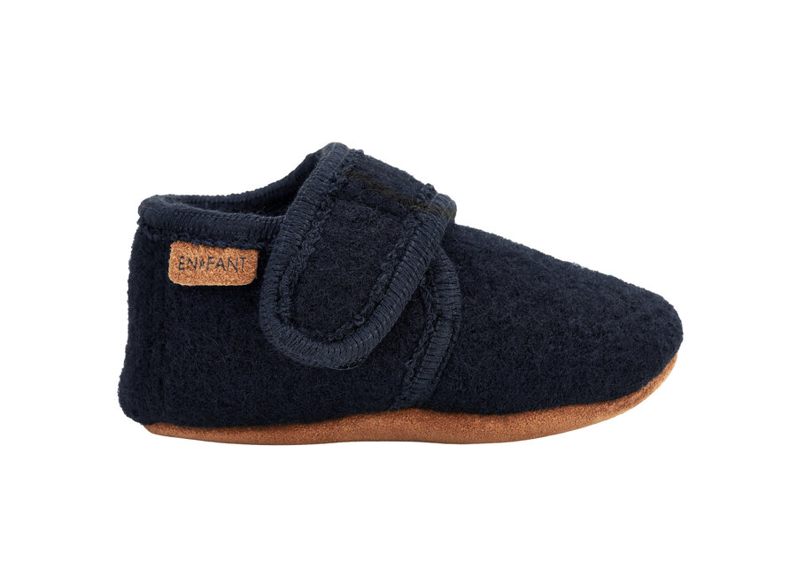Baby wool slippers - Navy
