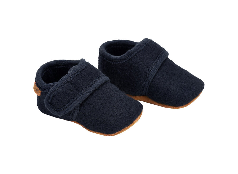 Baby wool slippers - Navy