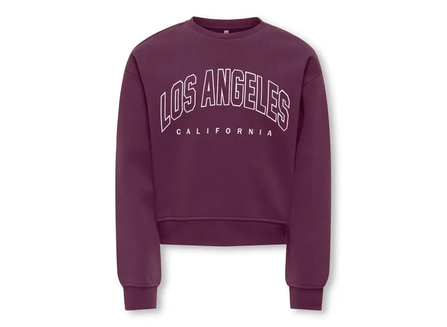 Trui sweat LS noos - Los Angeles California - Mauve Wine