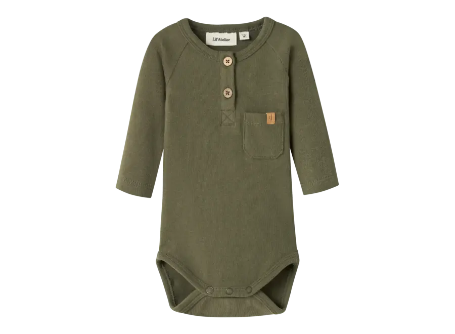 Romper Luno slim body - Winter Moss