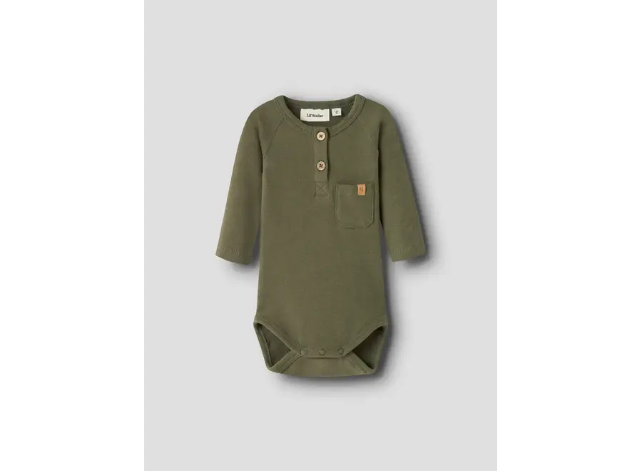 Romper Luno slim body - Winter Moss