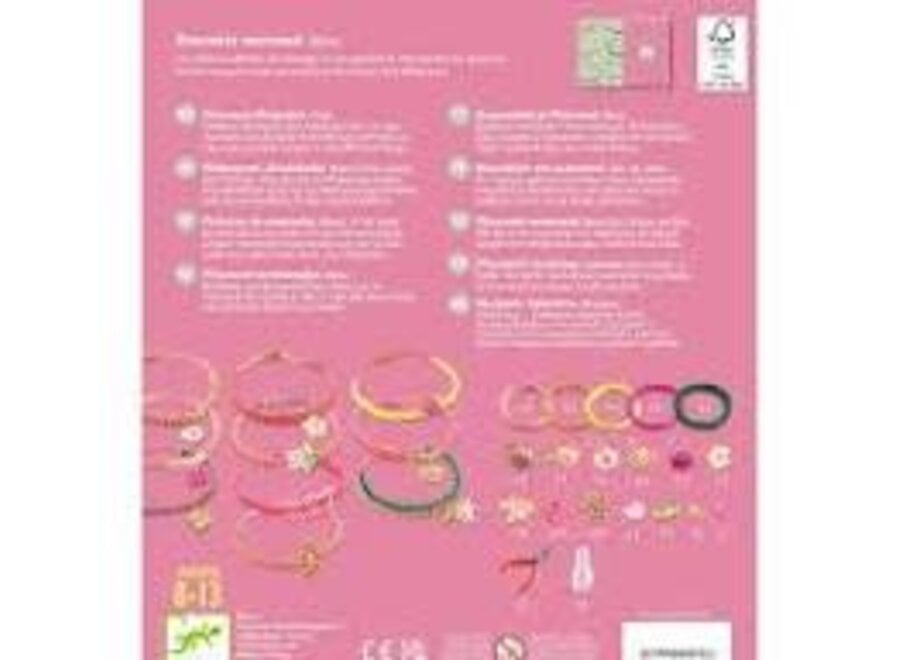 sieradenset diy - pink macrame bracelets