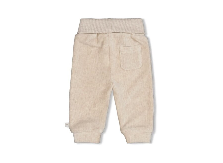 Broek velours rib - The Cuddle Company Taupe melange