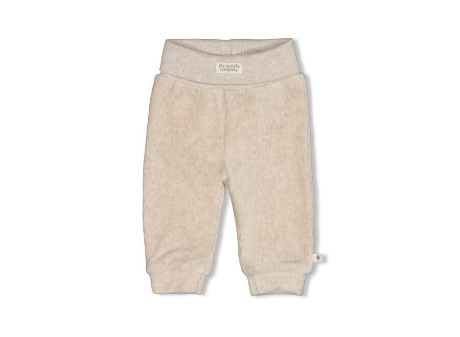 Broek velours rib - The Cuddle Company Taupe melange