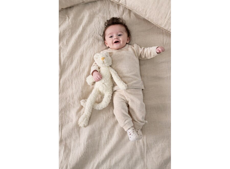 Broek velours rib - The Cuddle Company Taupe melange