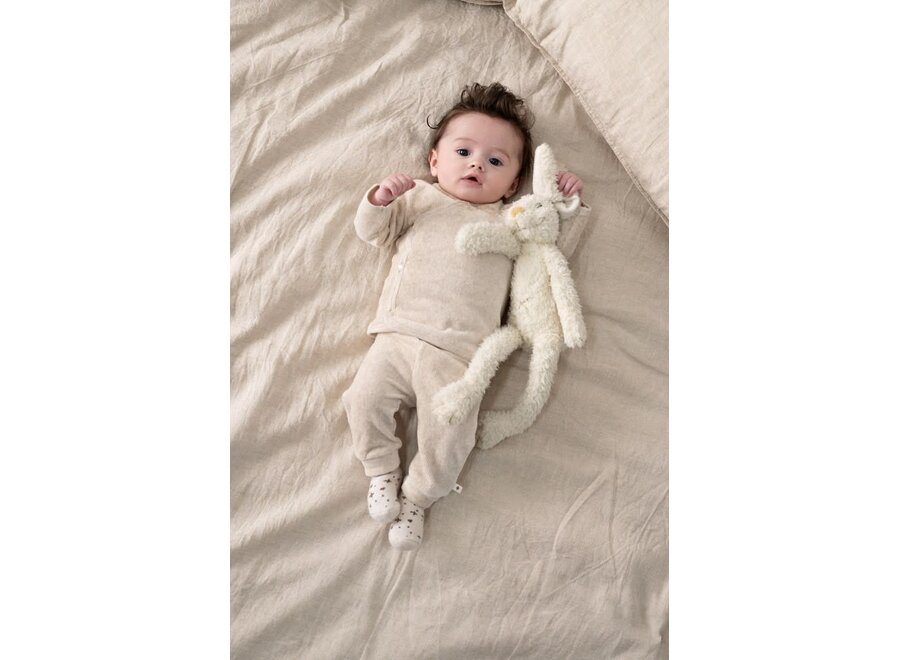 Overslagshirt velours rib - The Cuddle Company Taupe melange