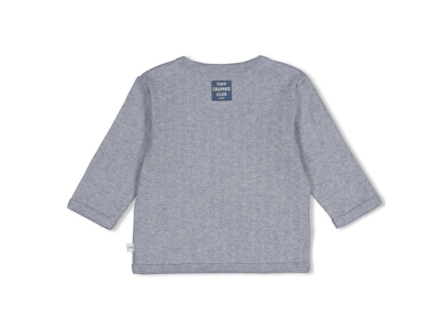 Overslagshirt rib - Breakfast Buddy Blauw melange
