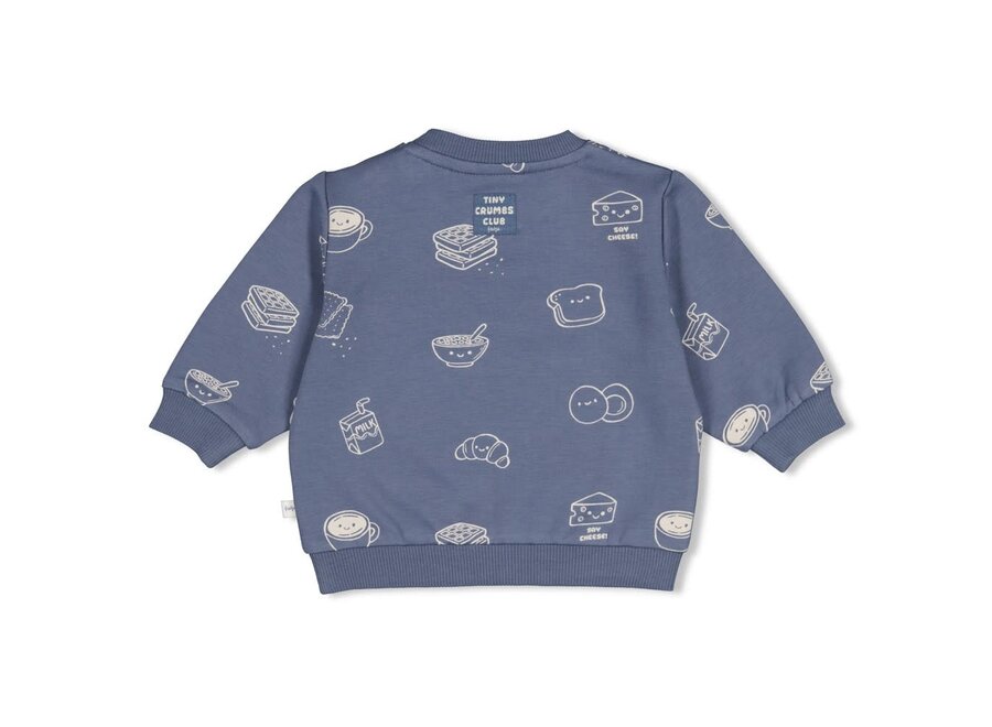 Sweater AOP - Breakfast Buddy Blauw