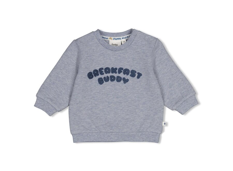 Sweater - Breakfast Buddy Blauw melange