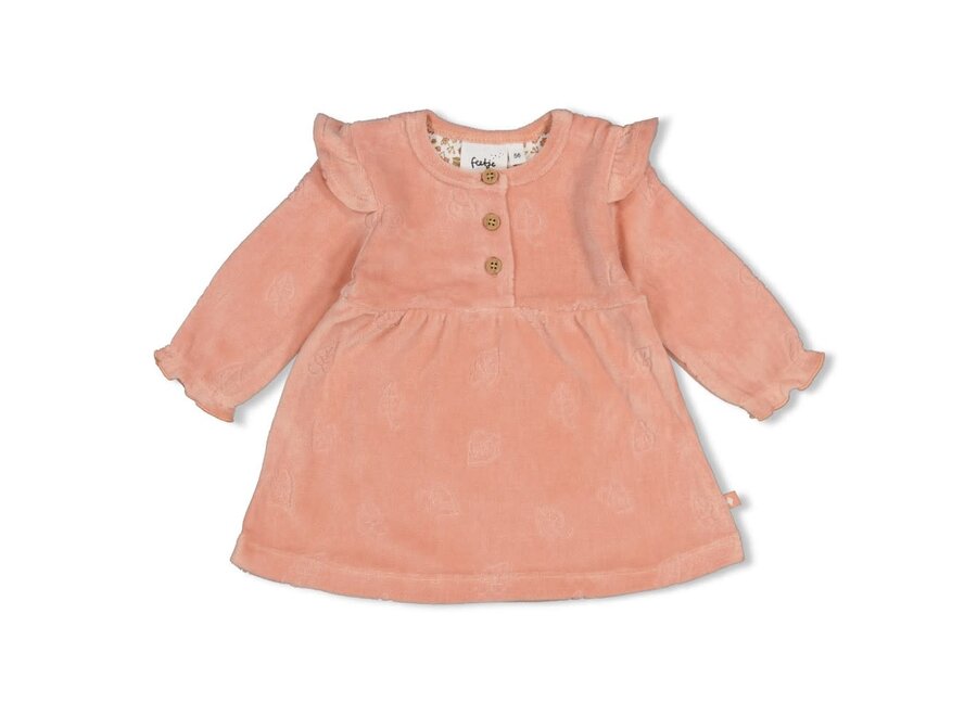 Jurk velours AO - Fall in Love Roze