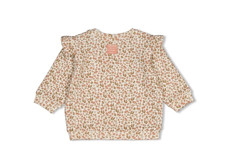 Sweater AOP - Fall in Love Offwhite