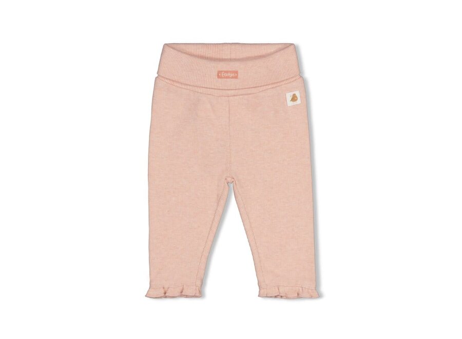 Broek rib - Fall in Love Roze melange