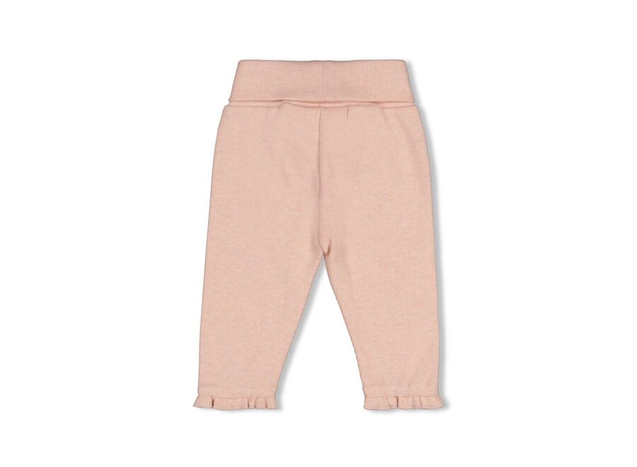 Broek rib - Fall in Love Roze melange