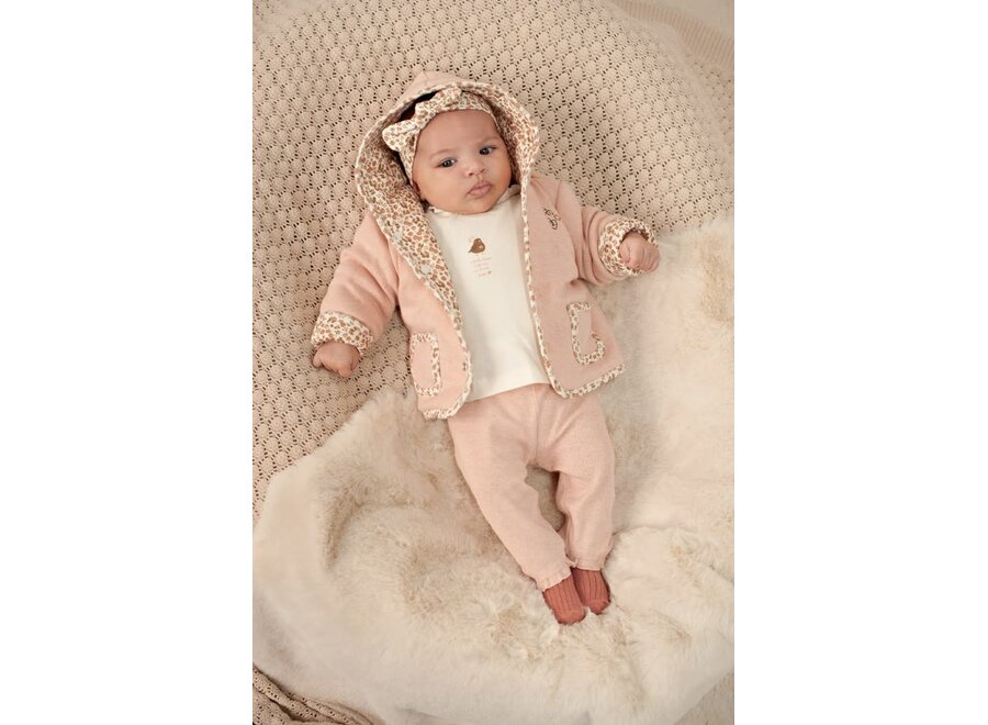 Broek rib - Fall in Love Roze melange