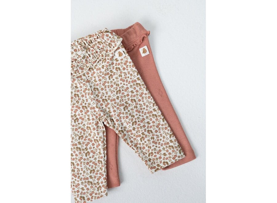 Legging pointelle rib - Fall in Love Roze