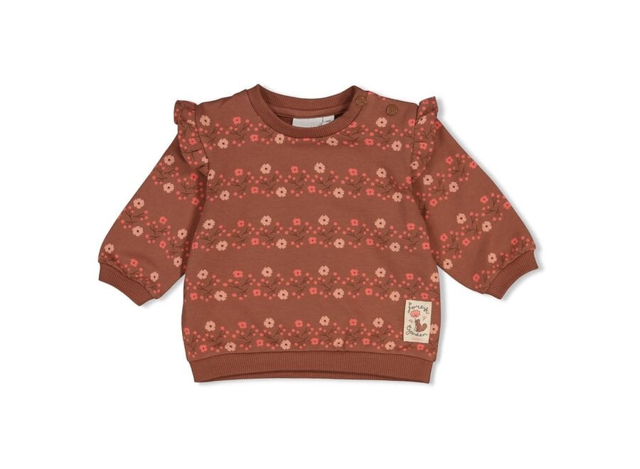 Sweater AOP relaxed fit - Forest Garden bruin