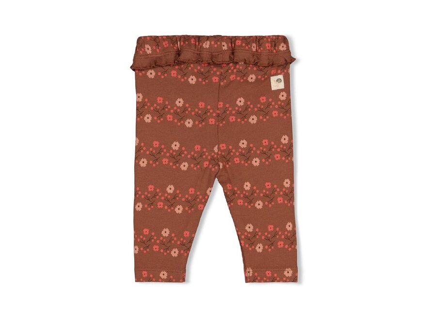 Legging rib AOP - Forest Garden Bruin
