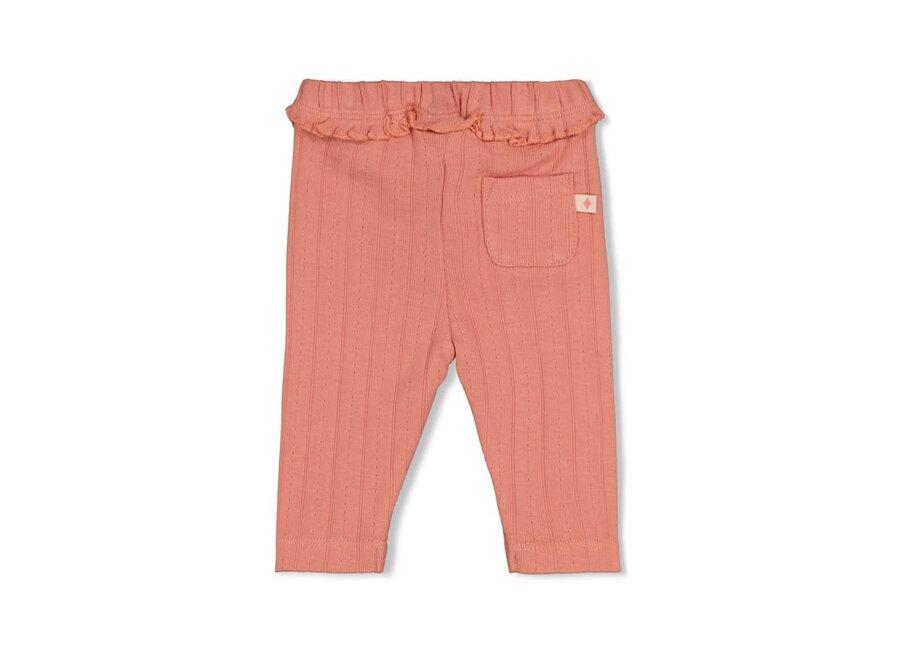 Legging pointelle rib - Forest Garden roze