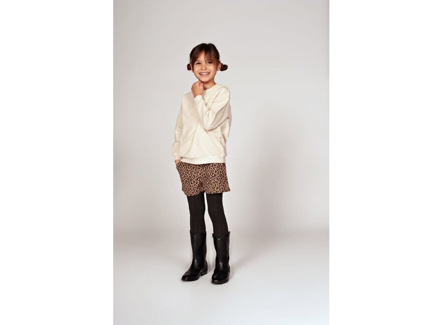 Sweater met backprint relaxed fit - City Chic - Offwhite melange