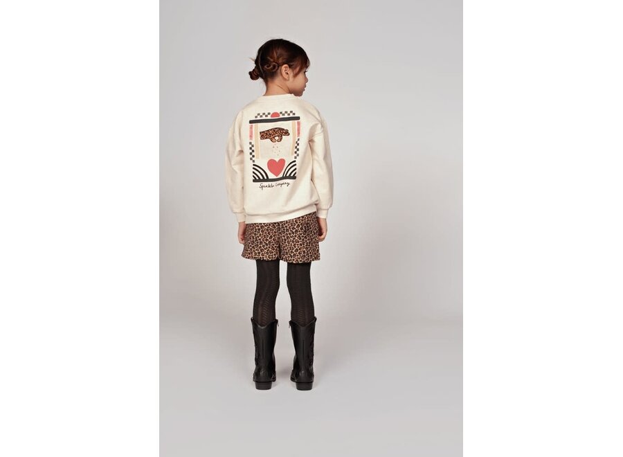 Sweater met backprint relaxed fit - City Chic - Offwhite melange