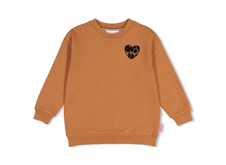 Sweater met backprint relaxed fit - City Chic - Camel