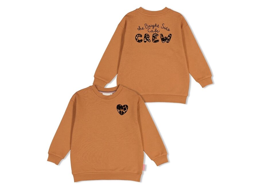 Sweater met backprint relaxed fit - City Chic - Camel