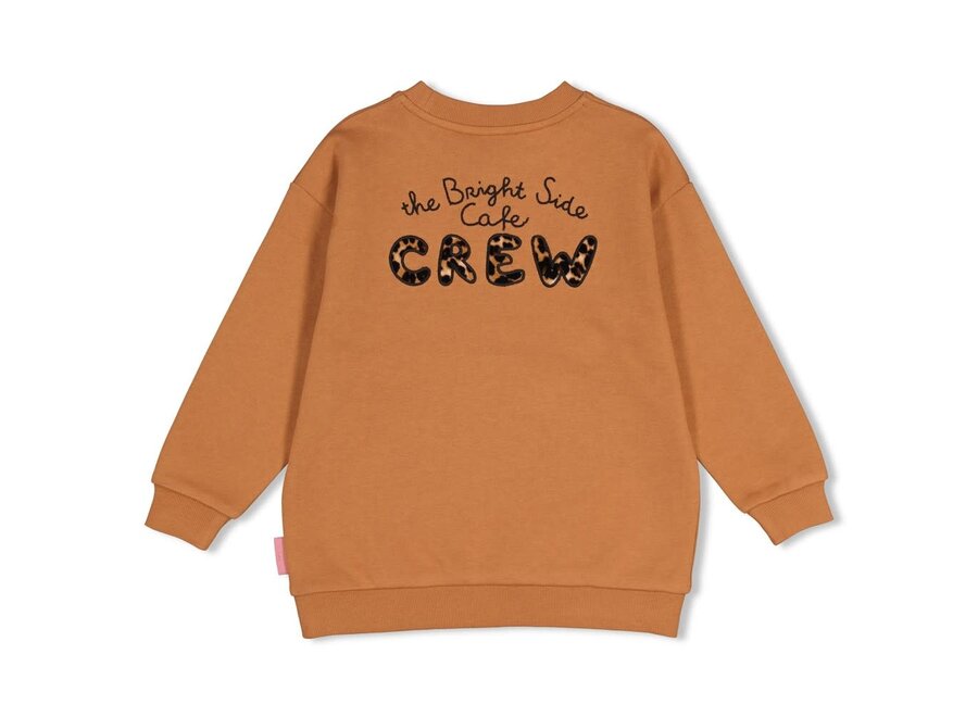 Sweater met backprint relaxed fit - City Chic - Camel