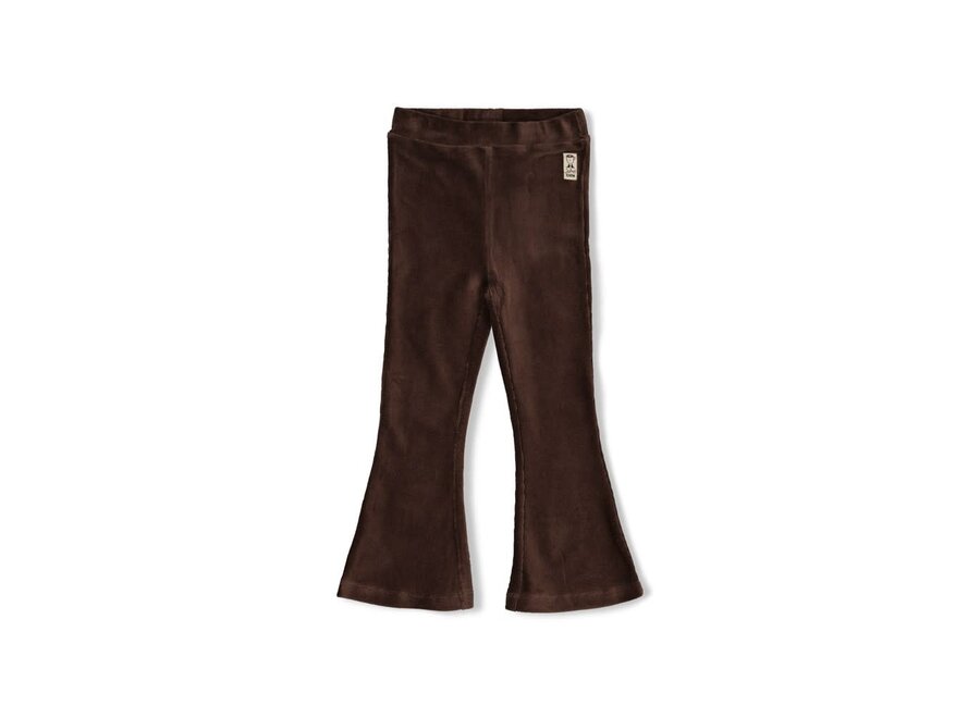 Flared broek velours rib - City Chic - Bruin