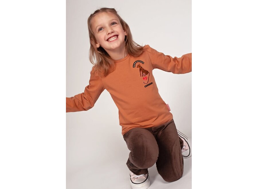 Flared broek velours rib - City Chic - Bruin