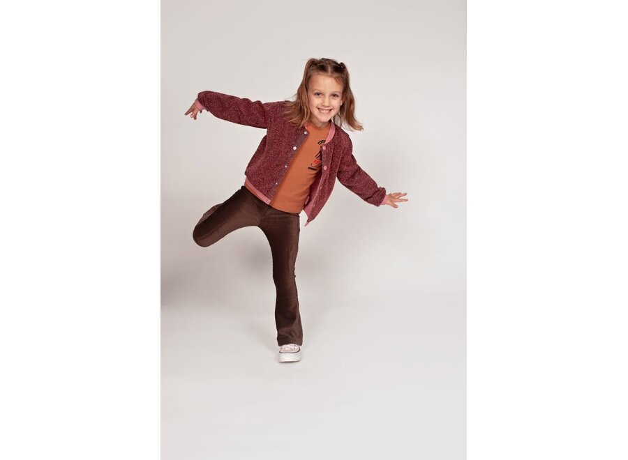 Flared broek velours rib - City Chic - Bruin
