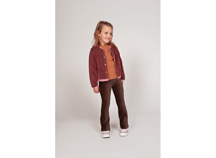 Flared broek velours rib - City Chic - Bruin