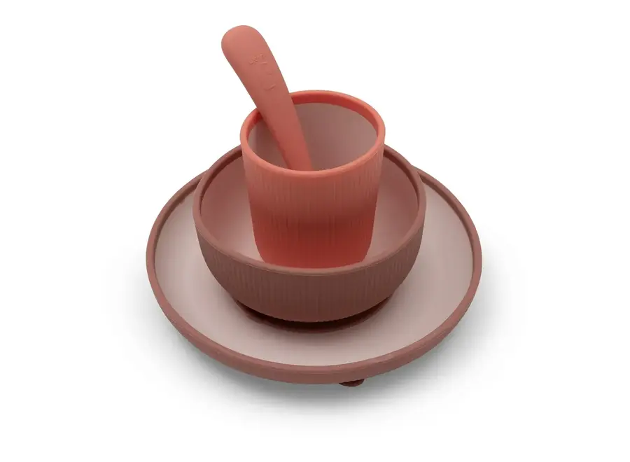Kinderserviesset Siliconen Blush Shades