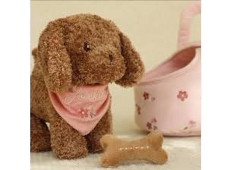 Knuffelhond Jackie in tas GRS