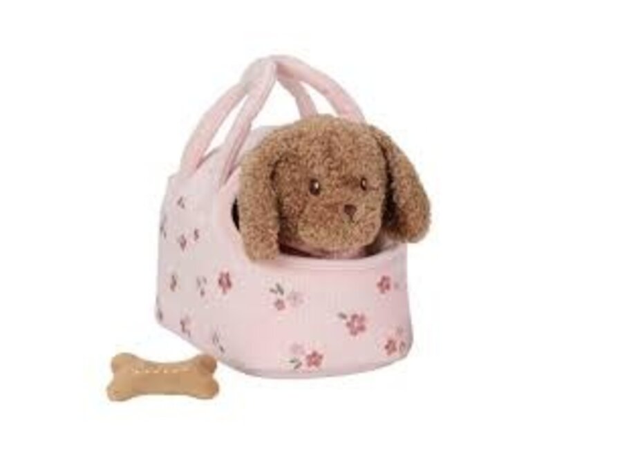 Knuffelhond Jackie in tas GRS