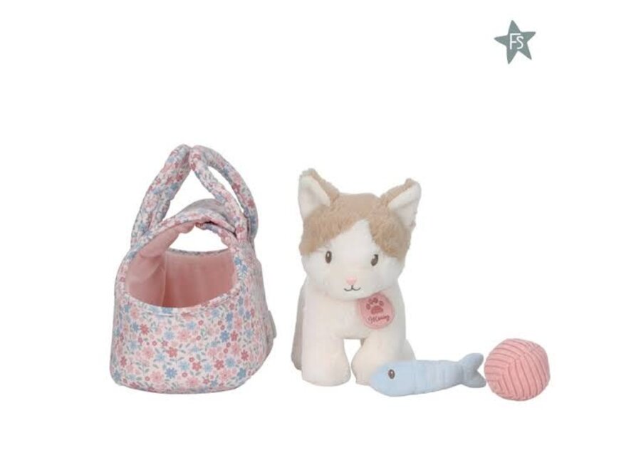 Knuffelkat Marley in tas GRS