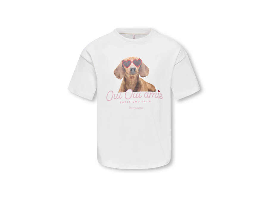 T-Shirt Billy relax print tee - Oui Cloud Dancer